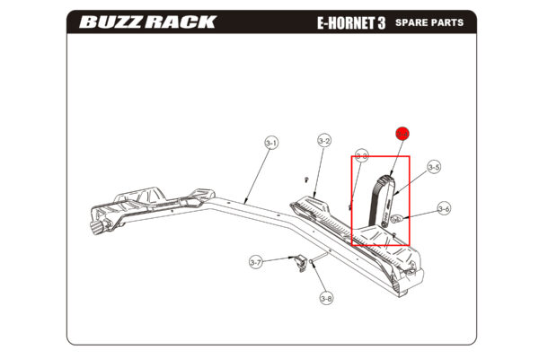 BuzzRack Wheel Support Belt Rempl. E-Hornet 3 - Image 2